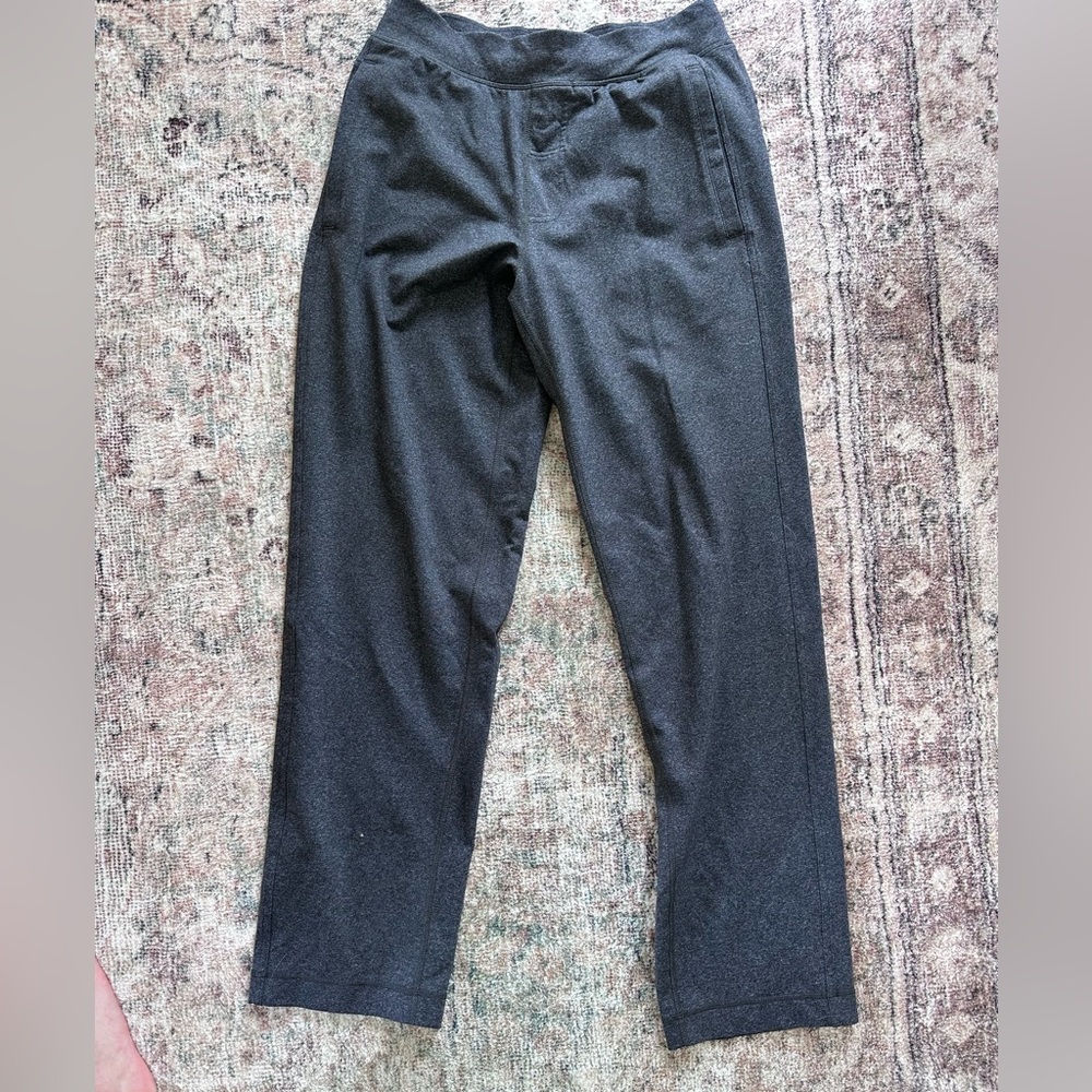 Lululemon athletic material sweat pants, Size L, Gray
